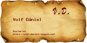 Volf Dániel névjegykártya
